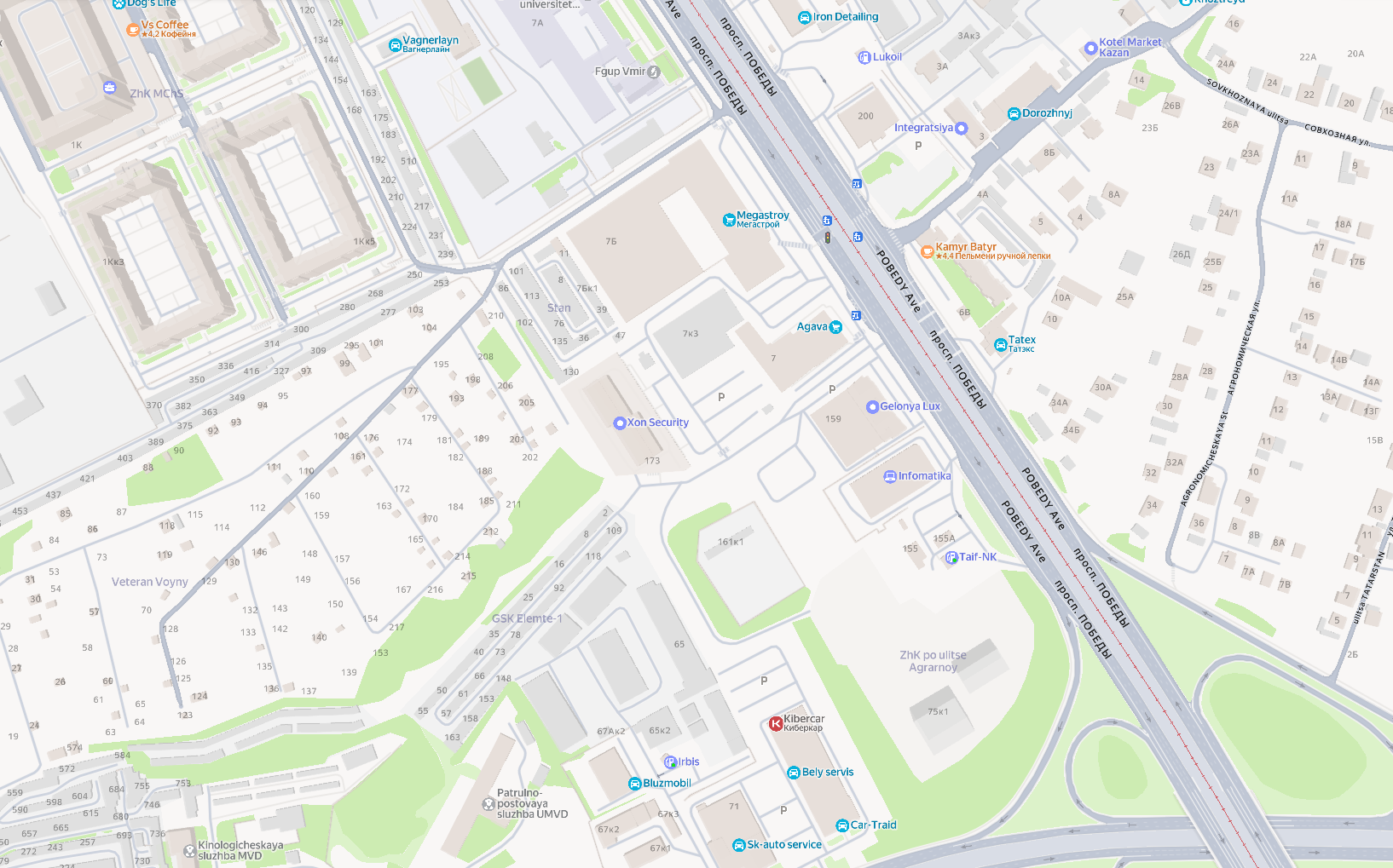 Карта локации шоурума